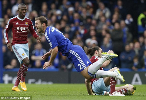 ... buộc West Ham phải co về chống đỡ.