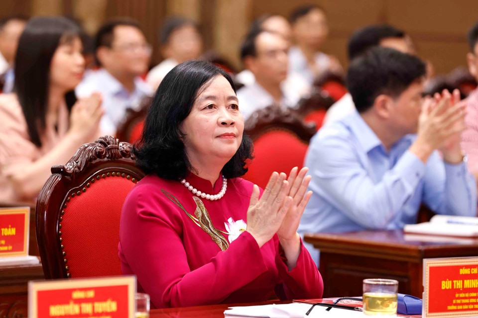Bà Bùi Thị Minh Hoài tại hội nghị. (Ảnh: Doãn Tấn/ TTXVN)