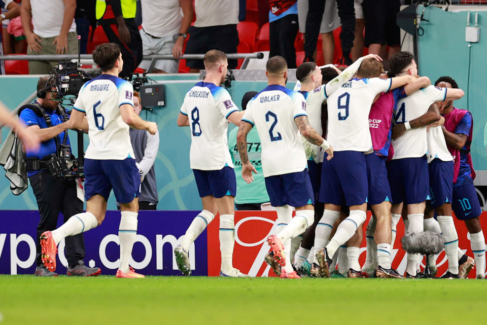 Chiến thắng này đã đưa tuyển Anh thẳng tiến vào vòng 1/8 với tư cách nhất bảng, và sẽ chạm trán với Senegal. (Ảnh: Hải An/Vietnam+)