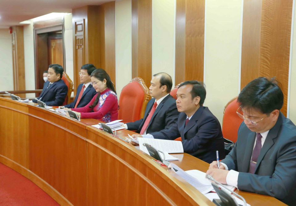  Các đồng chí Ủy viên dự khuyết dự Hội nghị. (Ảnh: Phương Hoa/TTXVN)