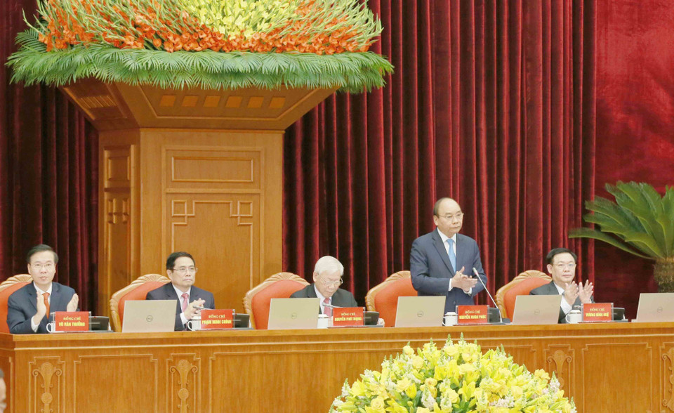 Thủ tướng Chính phủ Nguyễn Xuân Phúc điều hành phiên khai mạc Hội nghị. (Ảnh: Phương Hoa/TTXVN)