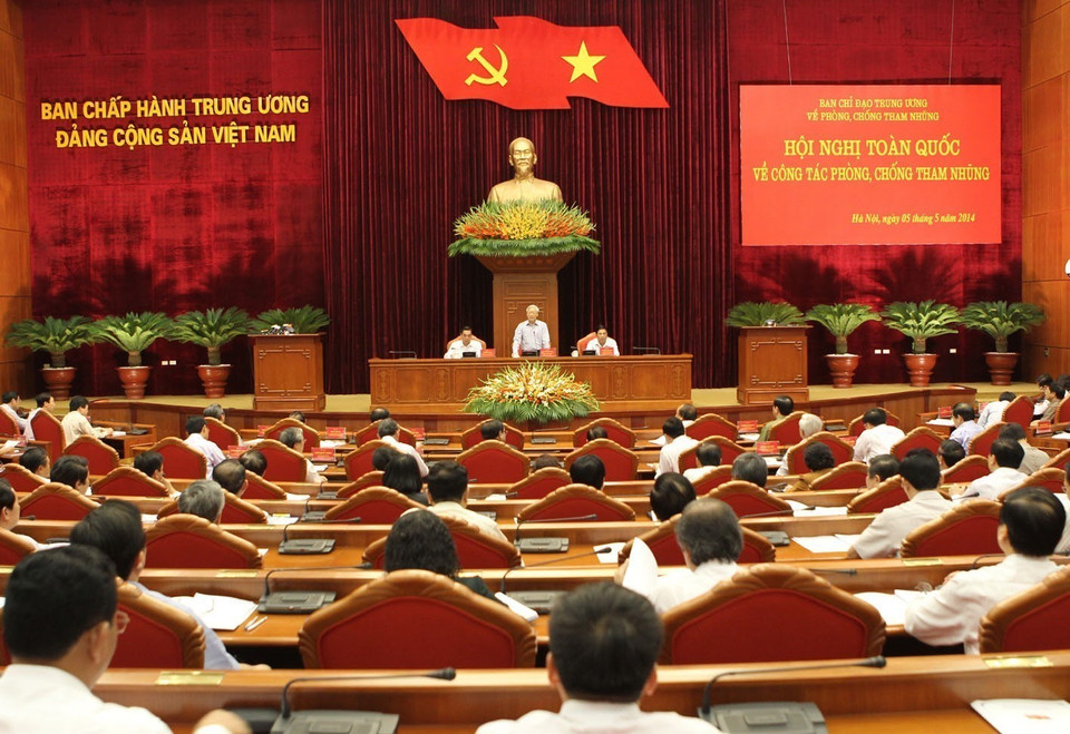 Hội nghị toàn quốc về công tác phòng, chống tham nhũng (Hà Nội, 5/5/2014). (Ảnh: Trí Dũng/TTXVN)