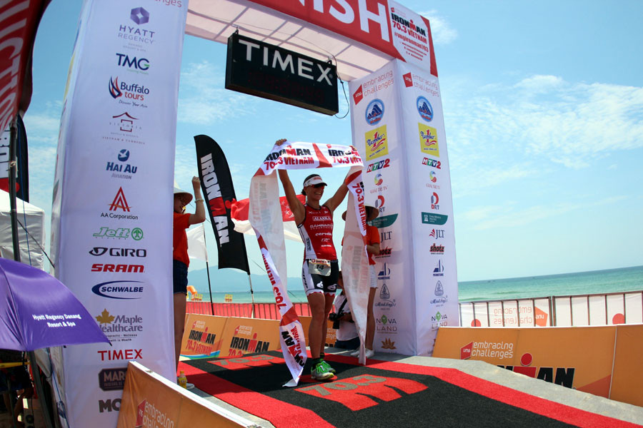 Nữ vận động viên vô địch. (Ảnh: Hiền Trần/Vietnam+)