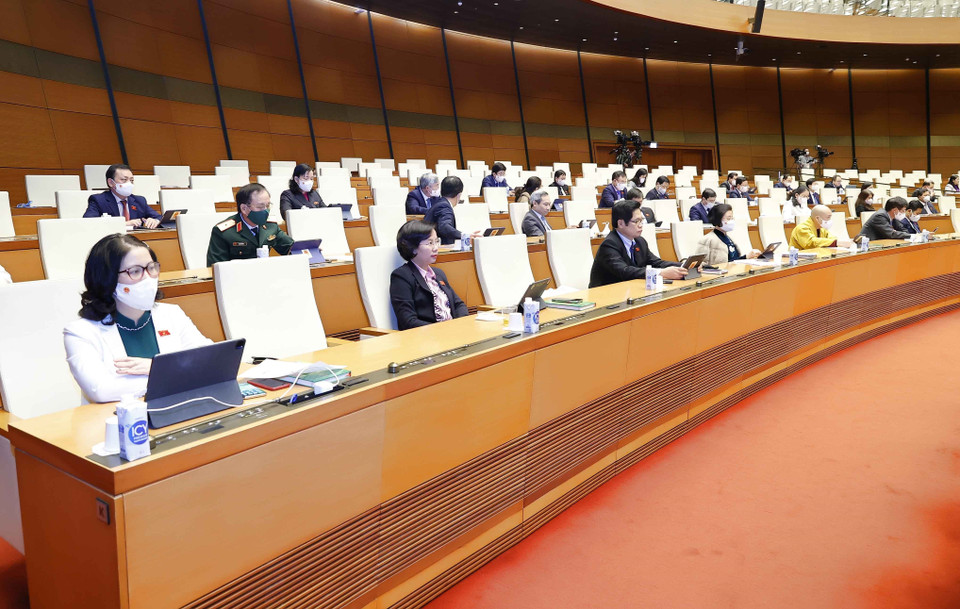 Hình ảnh đại biểu Quốc hội dự phiên bế mạc. (Ảnh: Doãn Tấn/TTXVN)