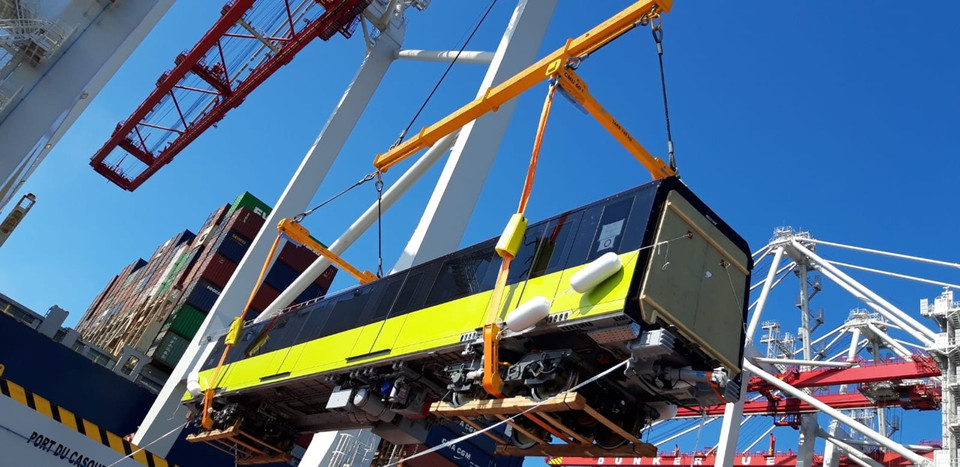 Đoàn tàu metro Nhổn-ga Hà Nội sẽ cập cảng Klang (Malaysia) vào ngày 5/10. (Ảnh: MRB Hà Nội cung cấp)