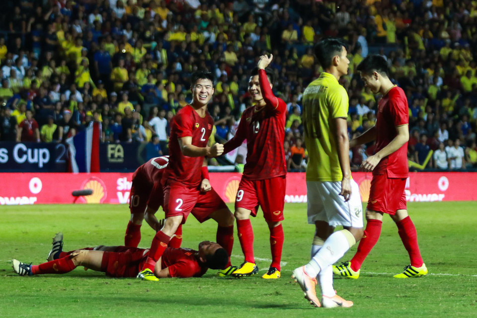 Chiến thắng đã đưa Việt Nam vào chung kết và khẳng định cho người Thái biết ai mới là số 1 Đông Nam Á. (Ảnh: Nguyên An/Vietnam+)