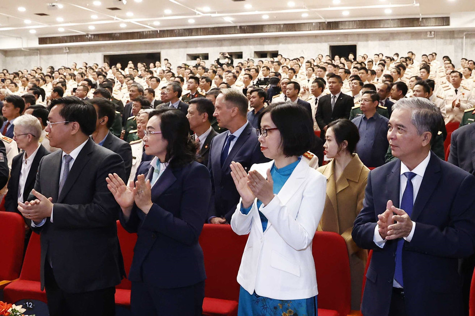 Các đại biểu tham dự buổi lễ. (Ảnh: Thống Nhất/TTXVN)