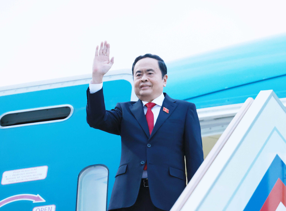Chủ tịch Quốc hội Trần Thanh Mẫn kết thúc chuyến thăm chính thức Liên bang Nga và đồng chủ trì Phiên họp lần thứ ba Ủy ban Hợp tác liên Nghị viện Việt Nam - Liên bang Nga. (Ảnh: Thống Nhất/TTXVN)