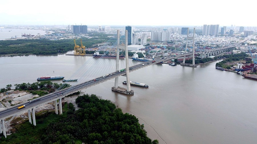 Cầu Phú Mỹ bắc qua sông Sài Gòn. (Ảnh: Thanh Vũ/TTXVN)