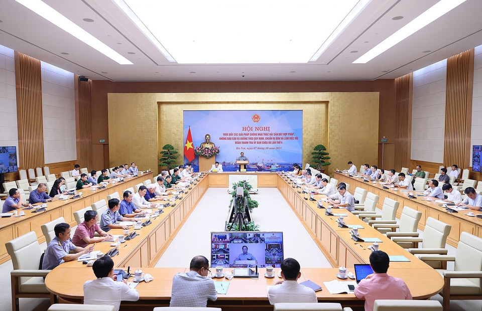 Hội nghị về chống khai thác hải sản bất hợp pháp. (Ảnh: Dương Giang/TTXVN)
