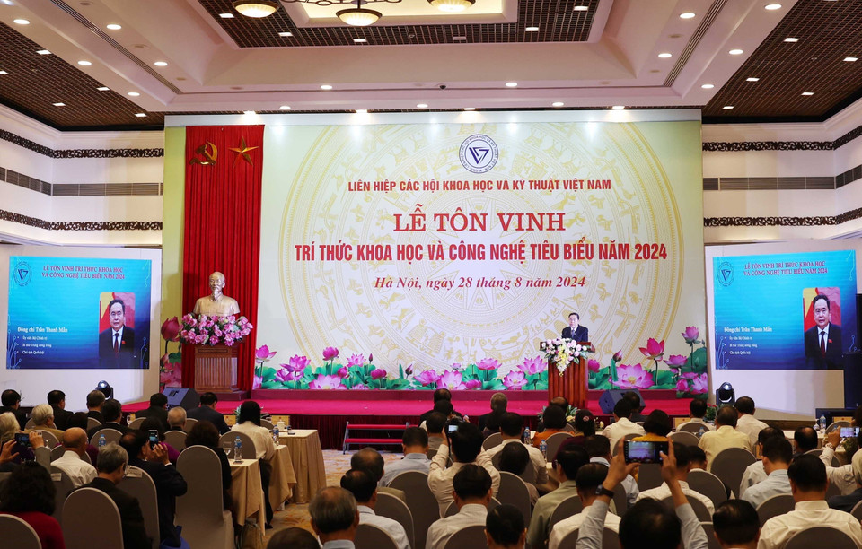Chủ tịch Quốc hội Trần Thanh Mẫn phát biểu. (Ảnh: Thống Nhất/TTXVN)