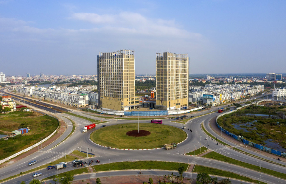 Nút giao thông trọng điểm giao giữ đường Võ Nguyên Giáp - đường Bùi Viện góp phần giảm thiểu thời gian lưu thông giữa khu vực phía Đông thành phố Hải Phòng. (Ảnh: Nguyễn Tuấn/TTXVN)