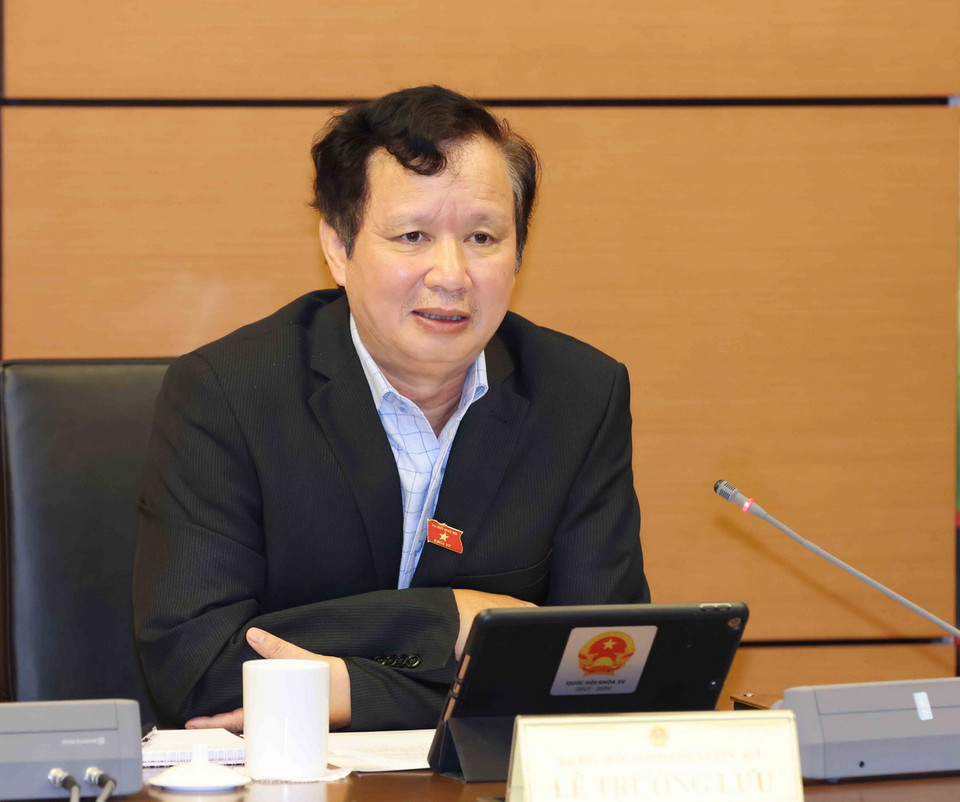 Đại biểu Quốc hội tỉnh Thừa Thiên-Huế Lê Trường Lưu phát biểu. (Ảnh: Phương Hoa/TTXVN)