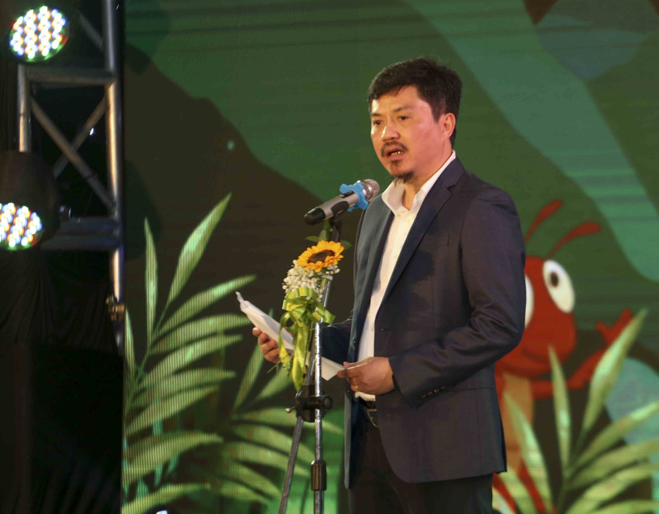 Ông Lê Xuân Thành, Tổng Biên tập báo Thể thao và Văn hóa (TTXVN) phát biểu. (Ảnh: Tuấn Đức/TTXVN)