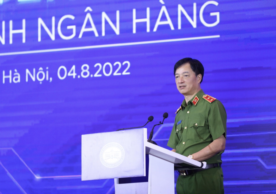 Trung tướng Nguyễn Duy Ngọc, Thứ trưởng Bộ Công an phát biểu. (Ảnh: Lâm Khánh/TTXVN)