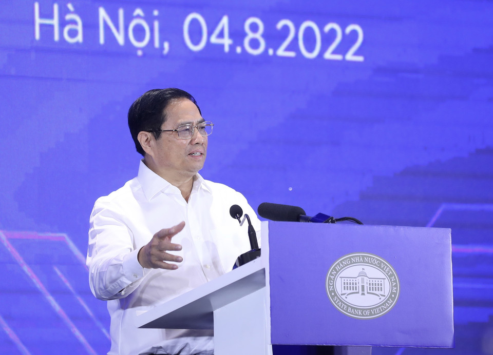 Thủ tướng Phạm Minh Chính phát biểu chỉ đạo. (Ảnh: Lâm Khánh/TTXVN)