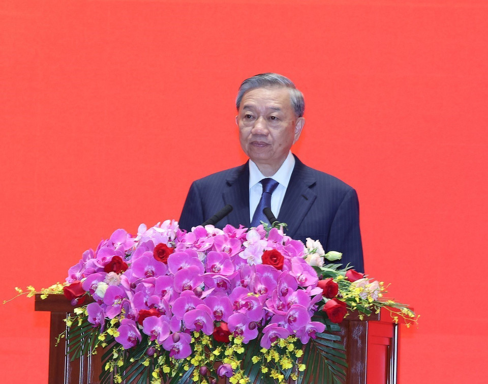 Tổng Bí thư, Chủ tịch nước Tô Lâm phát biểu. (Ảnh: Trí Dũng/TTXVN)