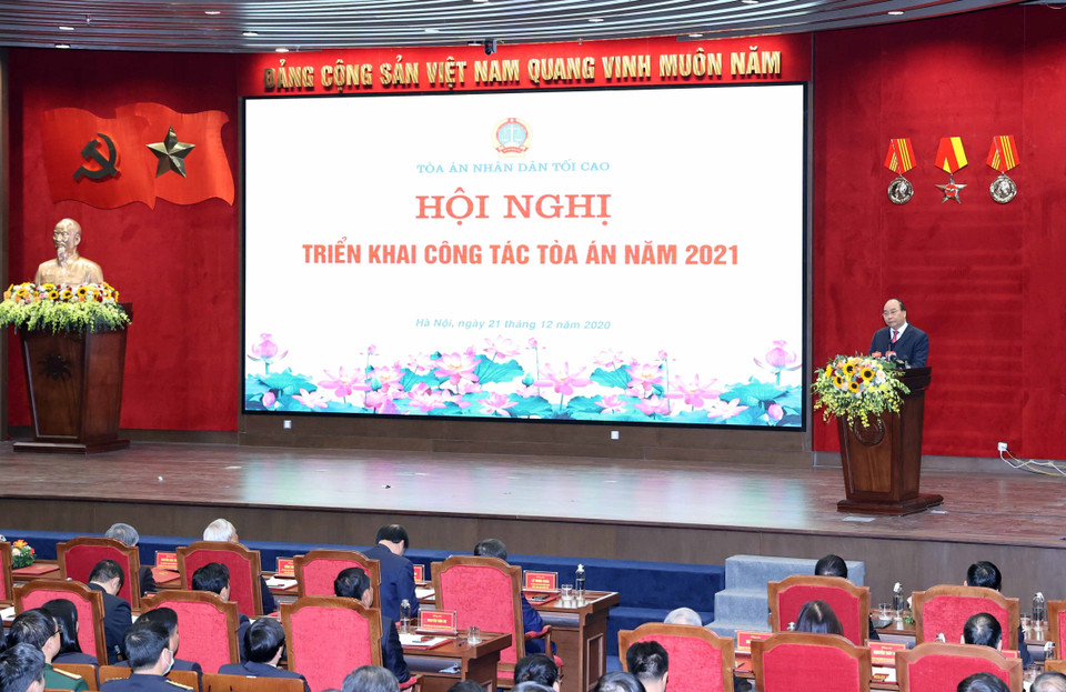 Thủ tướng Nguyễn Xuân Phúc phát biểu. (Ảnh: Thống Nhất/TTXVN)