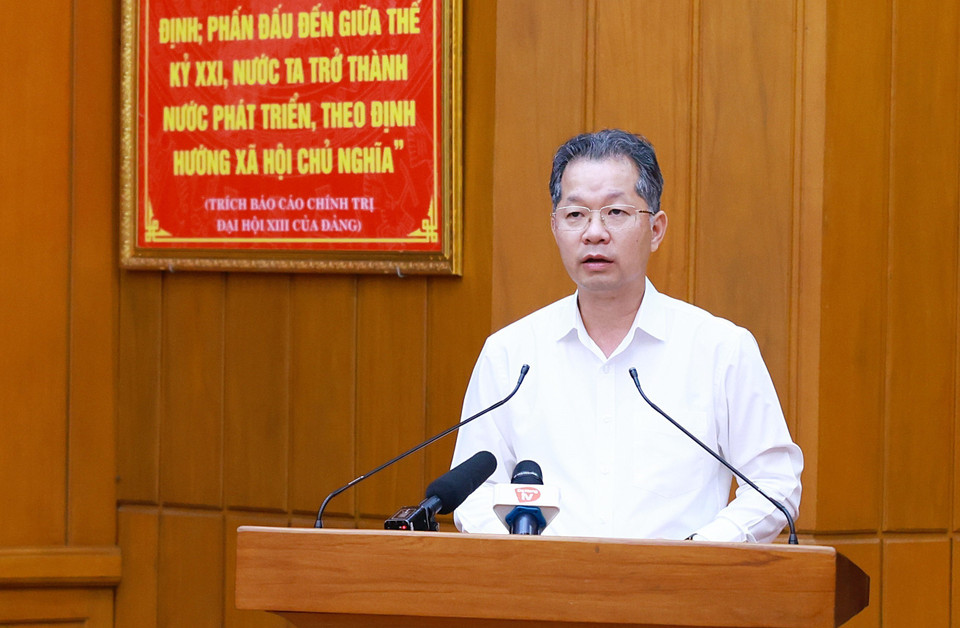 Bí thư Thành ủy Đà Nẵng Nguyễn Văn Quảng phát biểu. (Ảnh: Dương Giang/TTXVN)