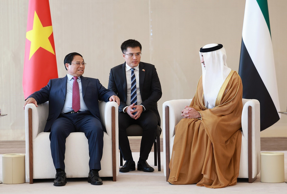 Chuyến thăm của Thủ tướng Phạm Minh Chính là chuyến thăm chính thức đầu tiên của Thủ tướng Chính phủ Việt Nam đến Các Tiểu vương quốc Arab Thống nhất (UAE) sau 15 năm. (Ảnh: Dương Giang/TTXVN)