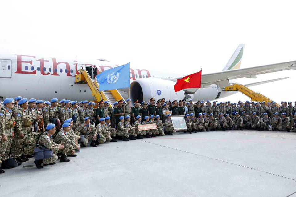 Đội Công binh số 2 gồm 203 người, trong đó 184 chính thức và 19 dự bị. (Ảnh: An Đăng/TTXVN)