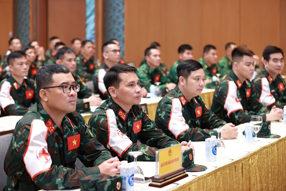 Đoàn cứu nạn, cứu hộ của Bộ Quốc phòng tham gia làm nhiệm vụ hỗ trợ nhân đạo, cứu trợ thảm họa động đất tại Thổ Nhĩ Kỳ. (Ảnh: Dương Giang/TTXVN)