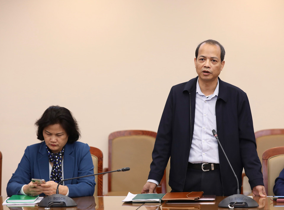 Phó trưởng Ban Biên tập Ảnh TTXVN Nguyễn Quang Hải phát biểu. (Ảnh: Hoàng Hiếu/TTXVN)