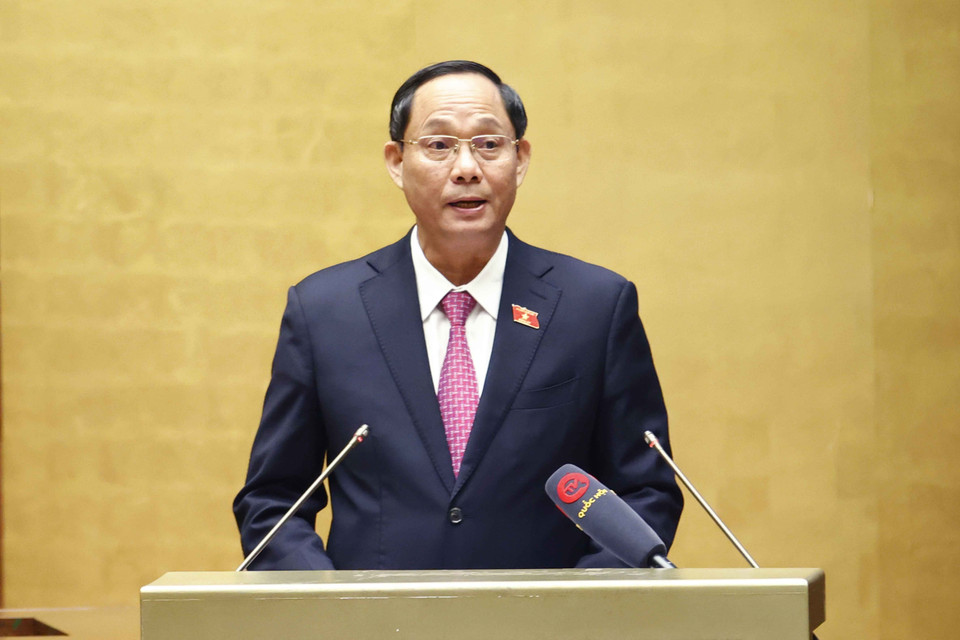 Hình ảnh Phó Chủ tịch Quốc hội Trần Quang Phương phát biểu khai mạc và điều hành hội nghị. (Ảnh: Doãn Tấn/TTXVN)