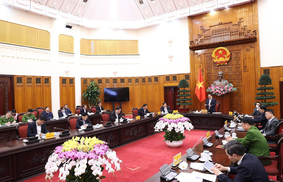 Cuộc họp về công tác phòng, chống tham nhũng trong khối Chính phủ. (Ảnh: Dương Giang/TTXVN)