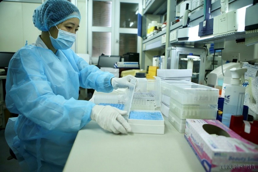 Tập thể các nhà khoa học nữ Phòng thí nghiệm Cúm, khoa Virus, Viện Vệ sinh dịch tễ Trung ương đã được lựa chọn để trao Giải thưởng Kovalevskaia năm 2019 với lĩnh vực nghiên cứu chính là dịch bệnh cúm mùa. (Ảnh: Minh Quyết/TTXVN)