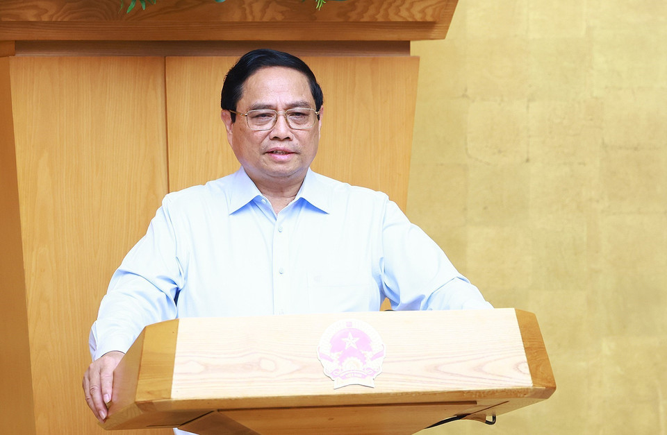 Thủ tướng Phạm Minh Chính chủ trì Phiên họp Chính phủ thường kỳ tháng 8 năm 2024. (Ảnh: Dương Giang/TTXVN)