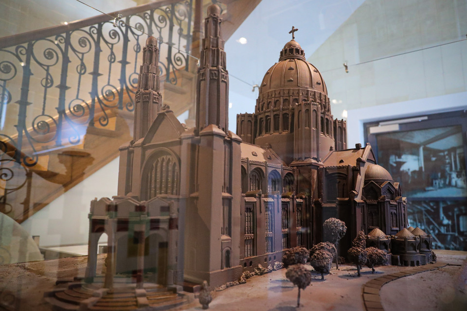 Lâu đài chocolate được trưng bày tại Làng chocolate Bỉ ở Brussels ngày 9/6/2022. (Nguồn: THX/TTXVN)