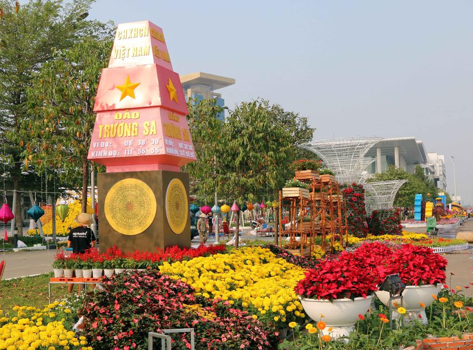 Tiểu cảnh Hướng về Biển đảo Trường Sa. (Ảnh: Quách Lắm/Vietnam+)