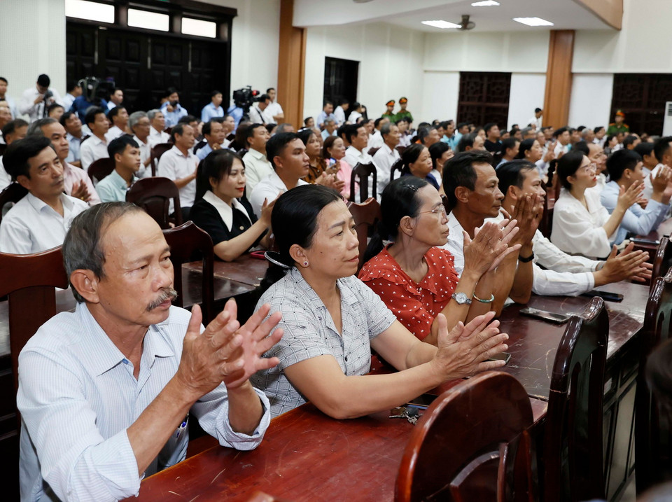 Cử tri huyện Hòa Vang dự hội nghị. (Ảnh: Thống Nhất/TTXVN)