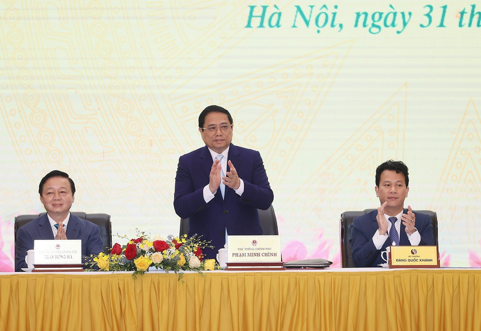 Thủ tướng Phạm Minh Chính dự hội nghị. (Ảnh: Dương Giang/TTXVN)