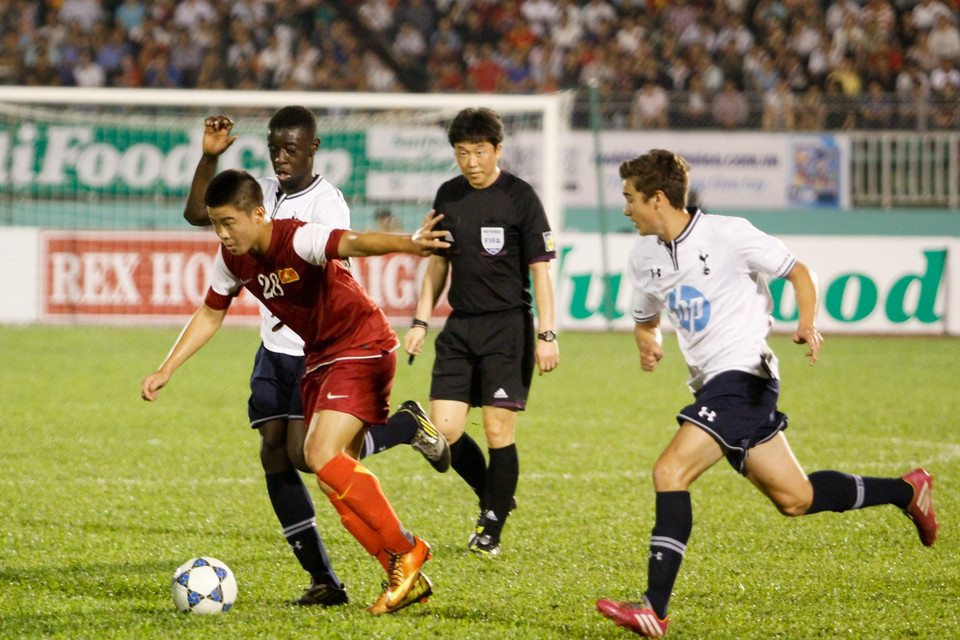 Các cầu thủ dự bị cũng để lại nhiều dấu ấn. (Ảnh: Minh Chiến/Vietnam+)