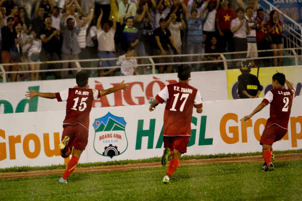 Niềm vui của các cầu thủ U19 Việt Nam. (Ảnh: Minh Chiến/Vietnam+)