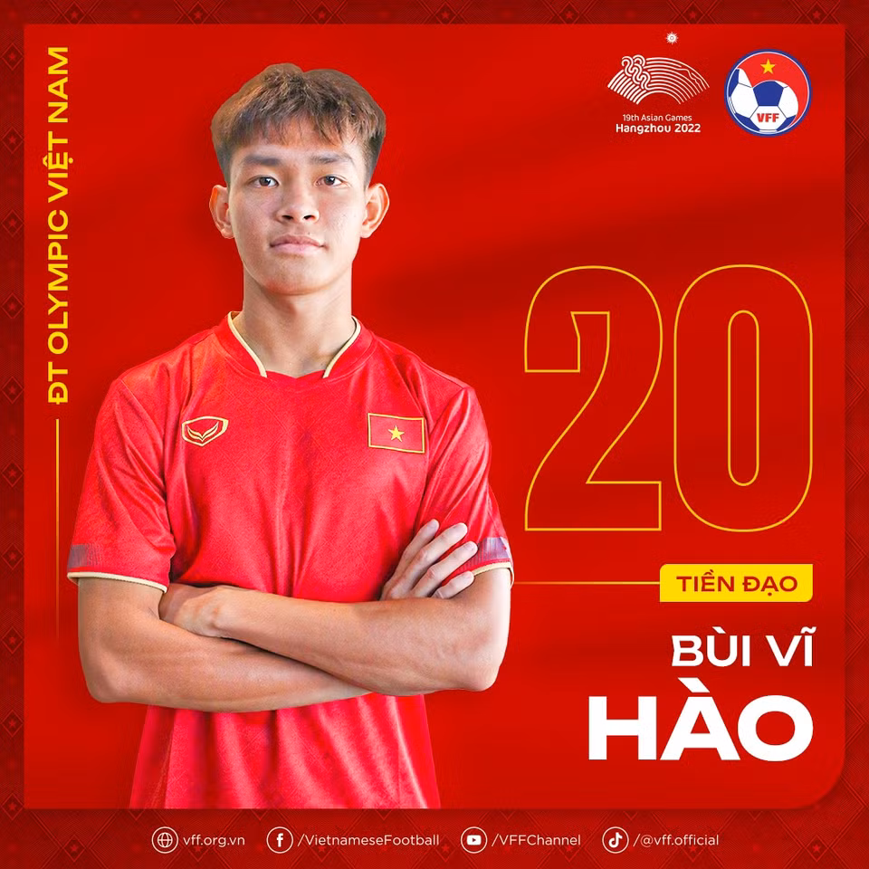 Tiền đạo Bùi Vĩ Hào. (Nguồn: VFF)