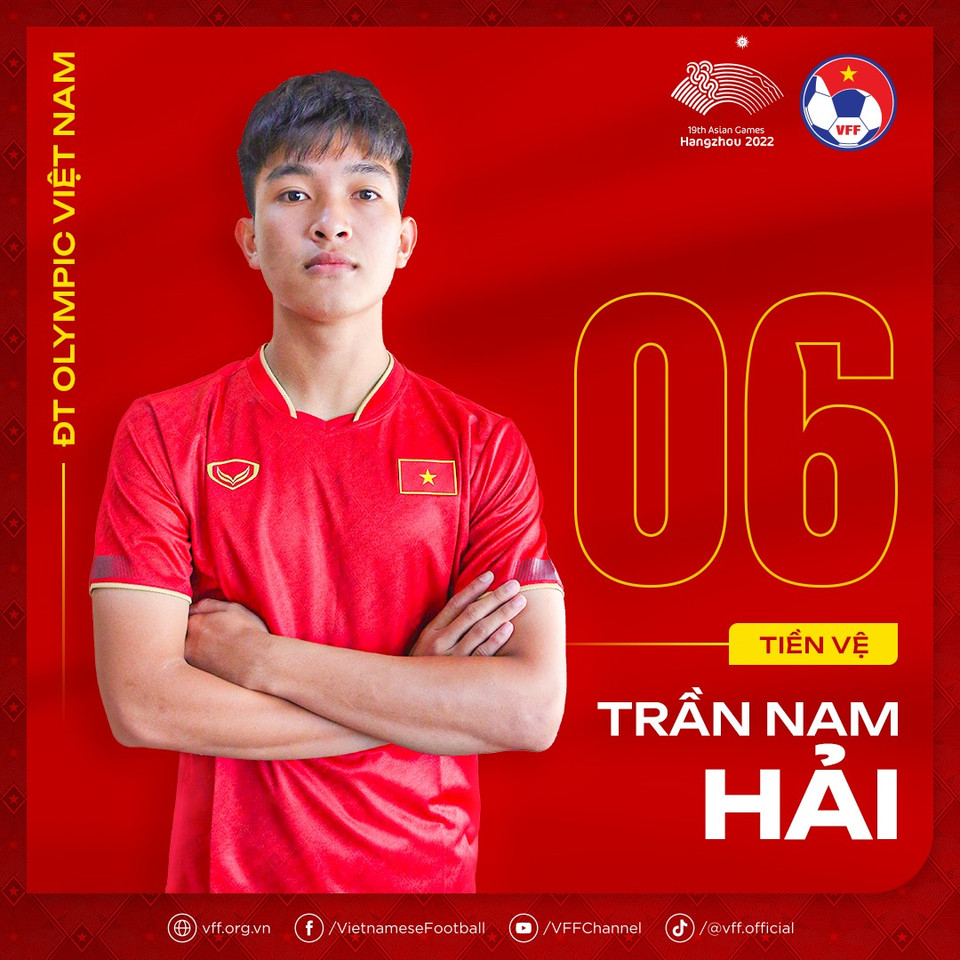 Tiềm vệ Trần Nam Hải. (Nguồn: VFF)