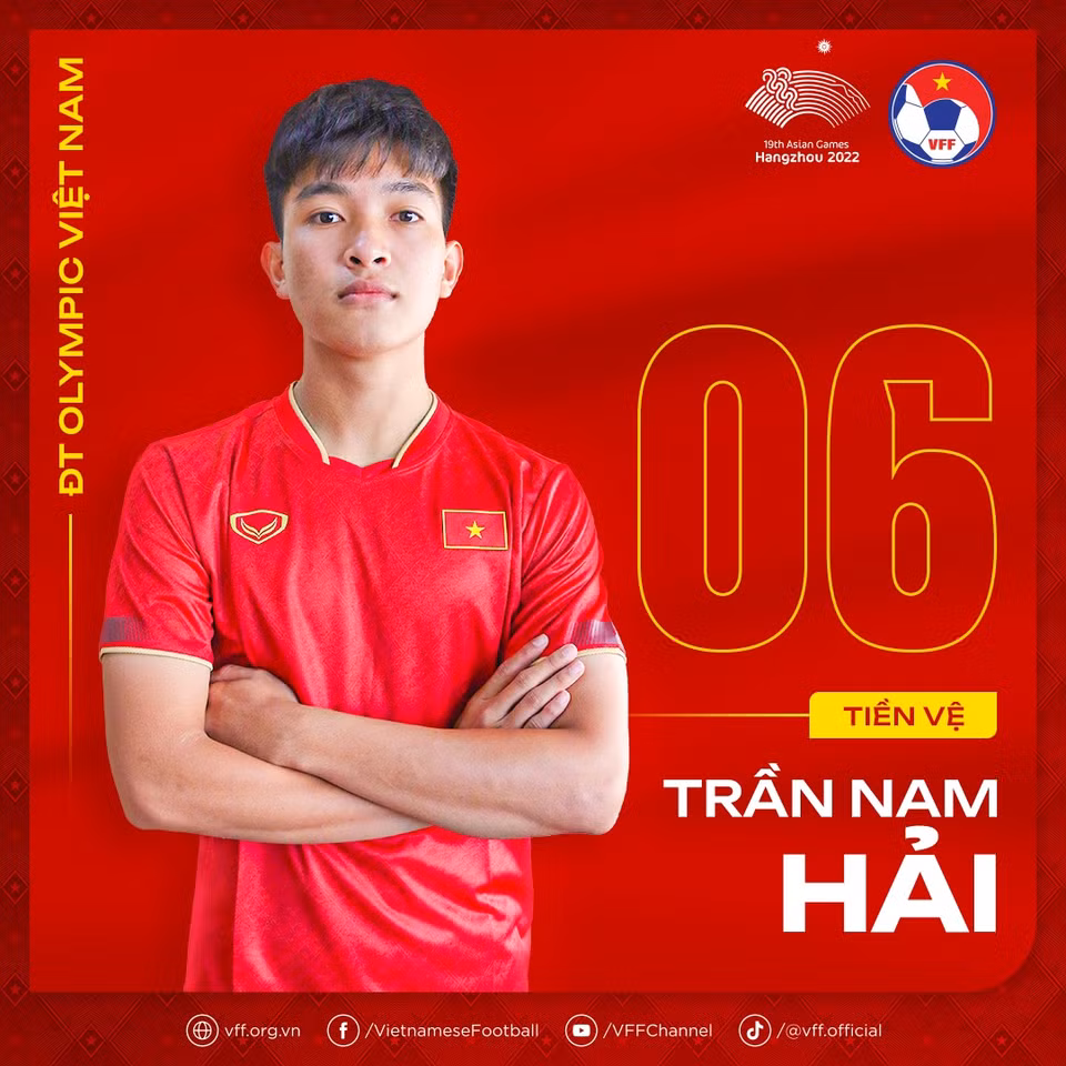 Tiềm vệ Trần Nam Hải. (Nguồn: VFF)