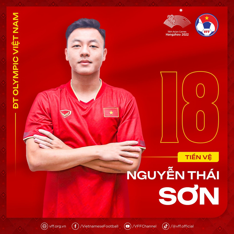 Tiền vệ Nguyễn Thái Sơn. (Nguồn: VFF)