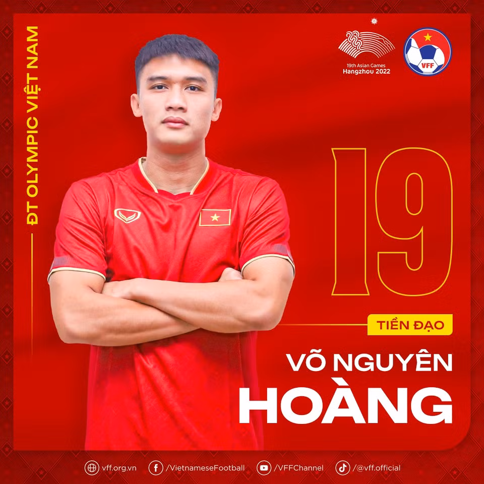 Tiền đạo Võ Nguyên Hoàng. (Nguồn: VFF)