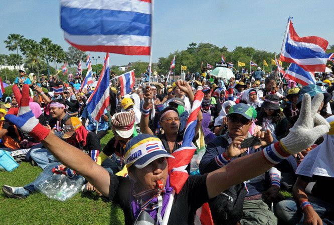 Người biểu tình Thái Lan. (Nguồn: AFP)