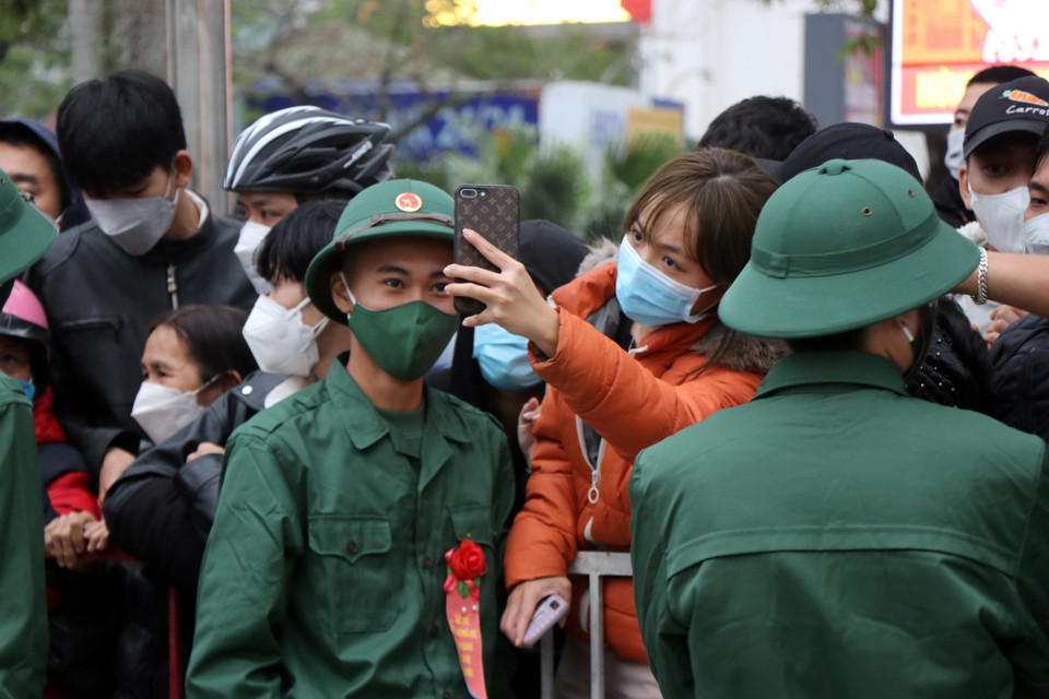 Lễ tòng quân tại Thừa Thiên-Huế. (Ảnh: Đỗ Trưởng/TTXVN) 