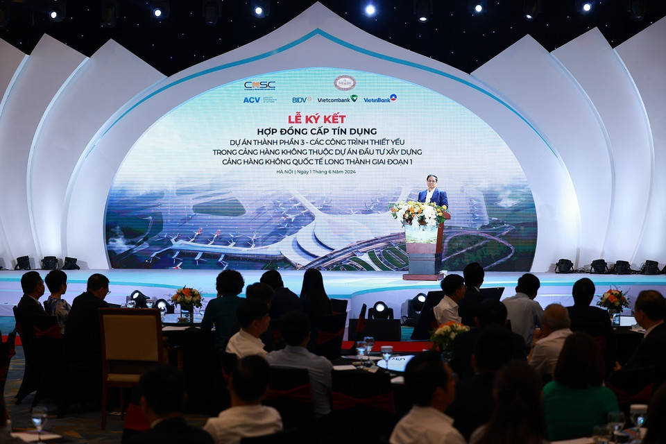 Thủ tướng Phạm Minh Chính phát biểu. (Ảnh: Dương Giang/TTXVN)