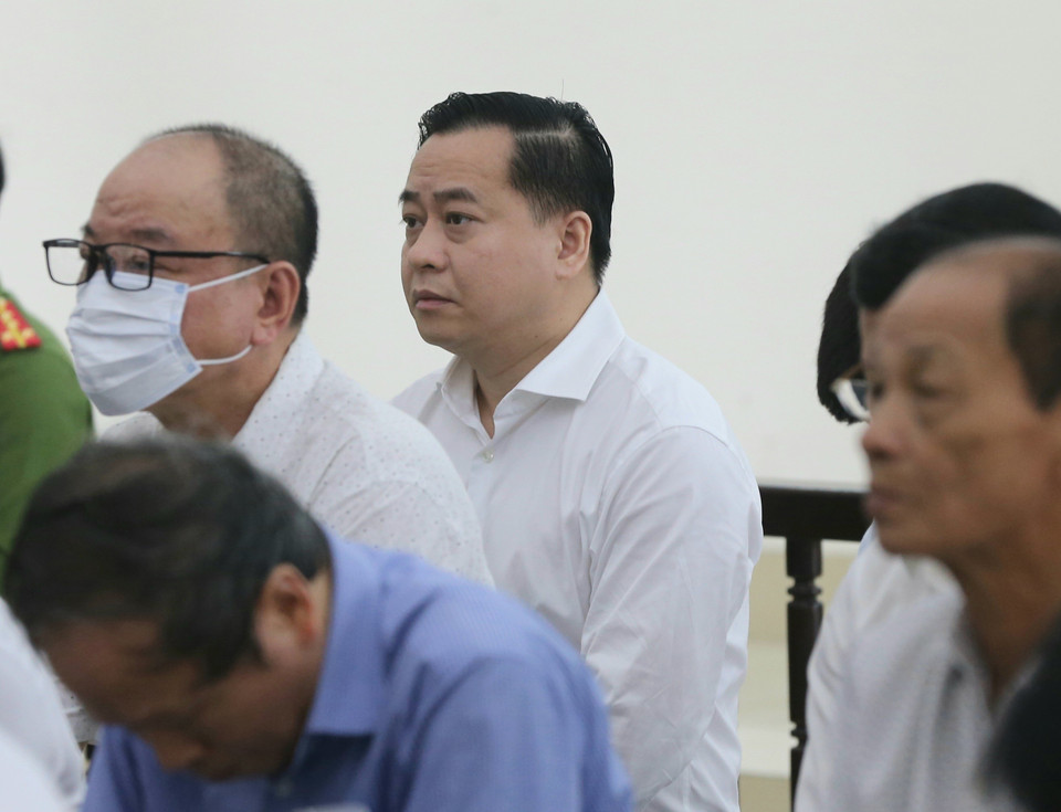 Các bị cáo tại phiên tòa.(Ảnh: Doãn Tấn/TTXVN)