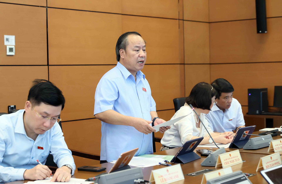 Đại biểu Quốc hội tỉnh Gia Lai Châu Ngọc Tuấn phát biểu. (Ảnh: An Đăng/TTXVN)