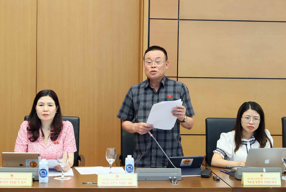 Đại biểu Quốc hội tỉnh Bắc Ninh Nguyễn Như So phát biểu. (Ảnh: An Đăng/TTXVN)