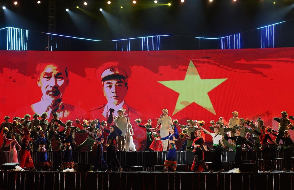 Một tiết mục trong chương trình. (Ảnh: Phan Tuấn Anh/TTXVN)