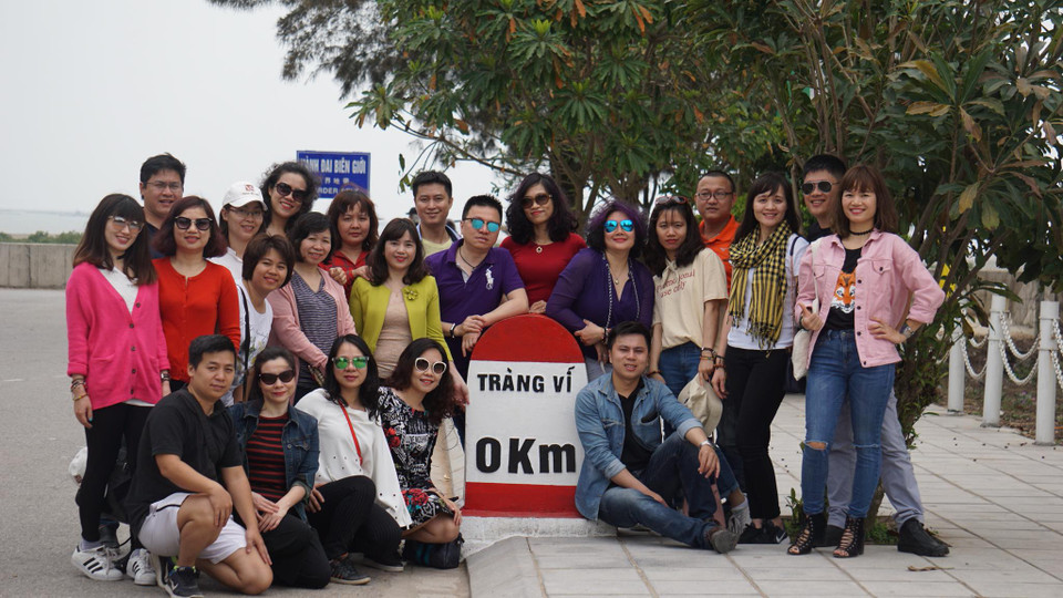 Thăm Địa đầu Móng Cái, km số 0 Tràng Vĩ. (Ảnh:Vietnam+)